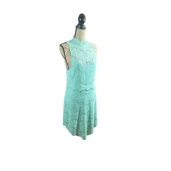 Custom Free People Mint Lace Dress - Picture 4 of 14